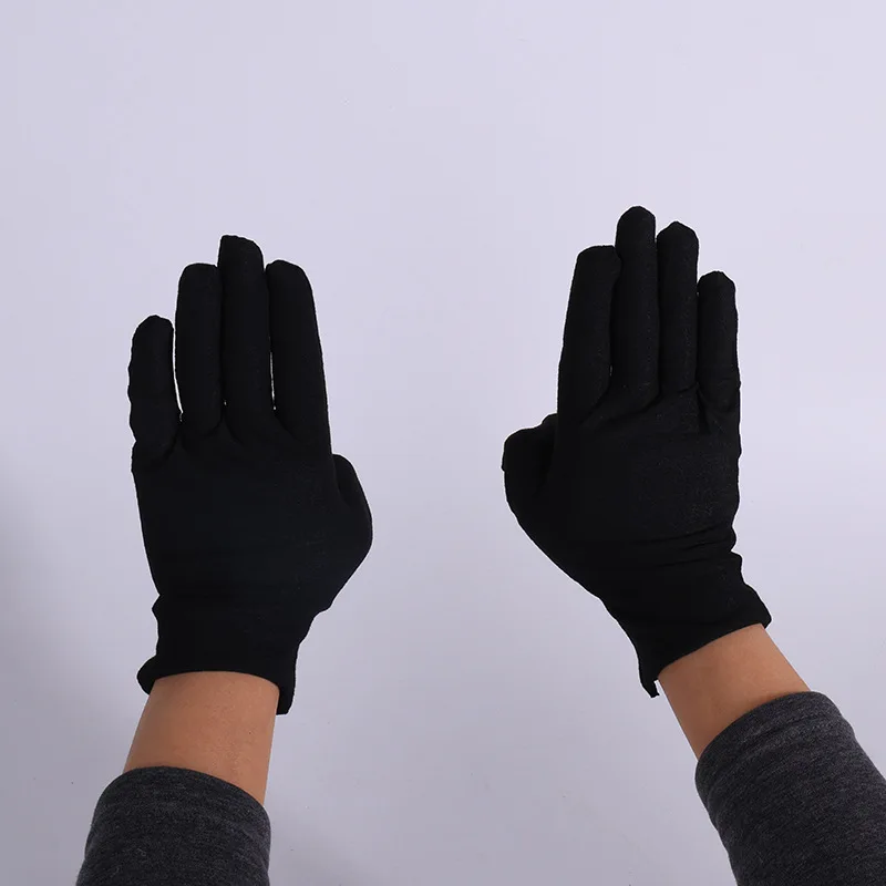 Premium black and white breathable polishing luxury jewelry display Cleaning handglove