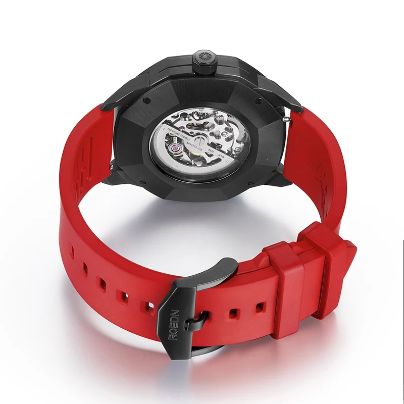 Skeleton Design Watch Mechanical 5 ATM Automatic Mechanical Watch Support Custom Mechanical Watch