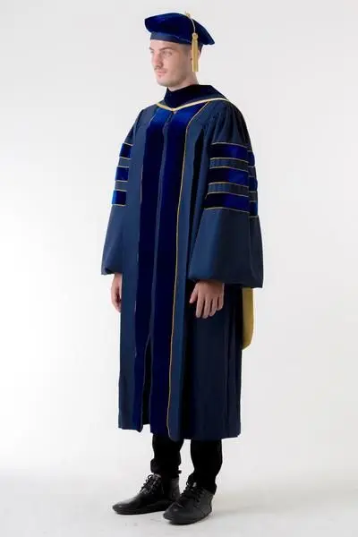 Dcotoral Graduation Gown/PHD Gown/doctoral robe suit