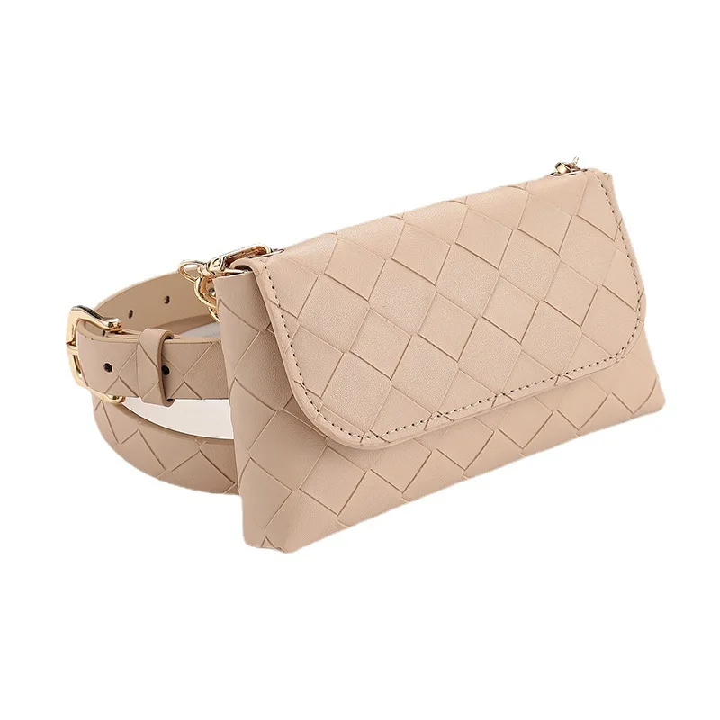 Female trend decorative chain belt lady candy color needle buckle pu belt with small bag