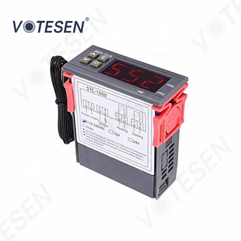 STC 1000 Digital Temperature Controller Contact Sensor 2 Relay Output Types Aquarium Thermostat 110V