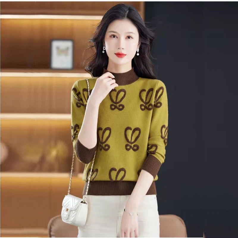 pullover Cozy winter long sleeve Fit Turtleneck Knit Sweater for Women