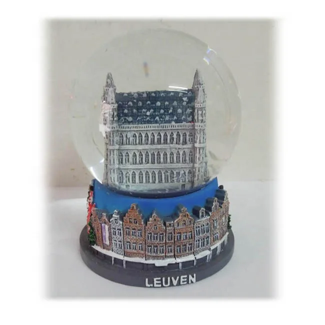 Belgium souvenirs polyresin statue custom snow ball, snow globe