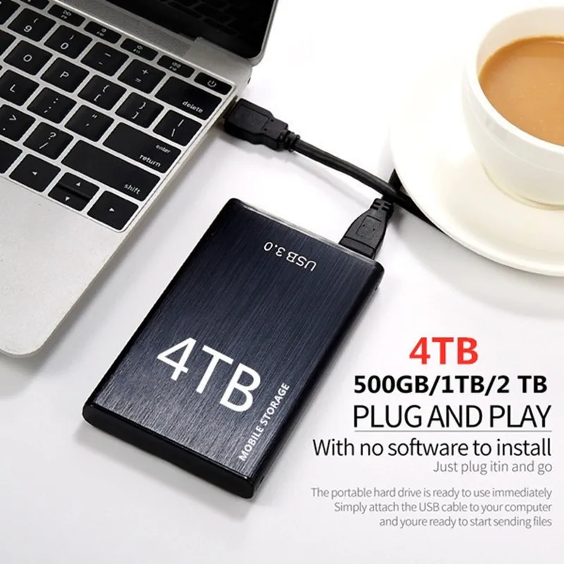 Mobile hard disk 2T 4T 8t 12tb cross border direct supply hard disk printing logo laptop hard disk 1 tb external