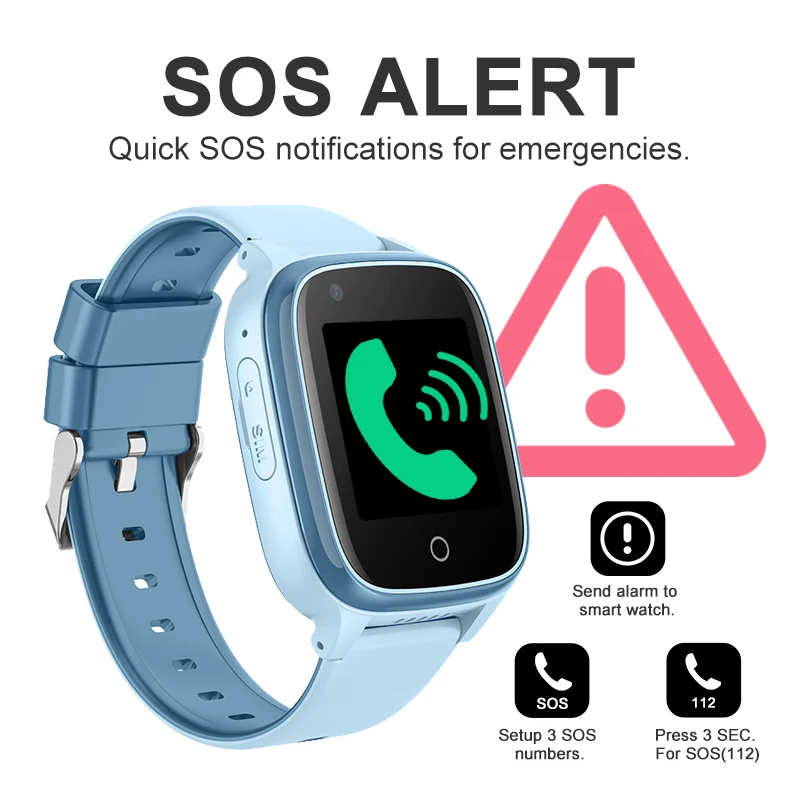  Factory Direct Sale 4G Smart Watch Phone for Kids Long Standby Time Customizable