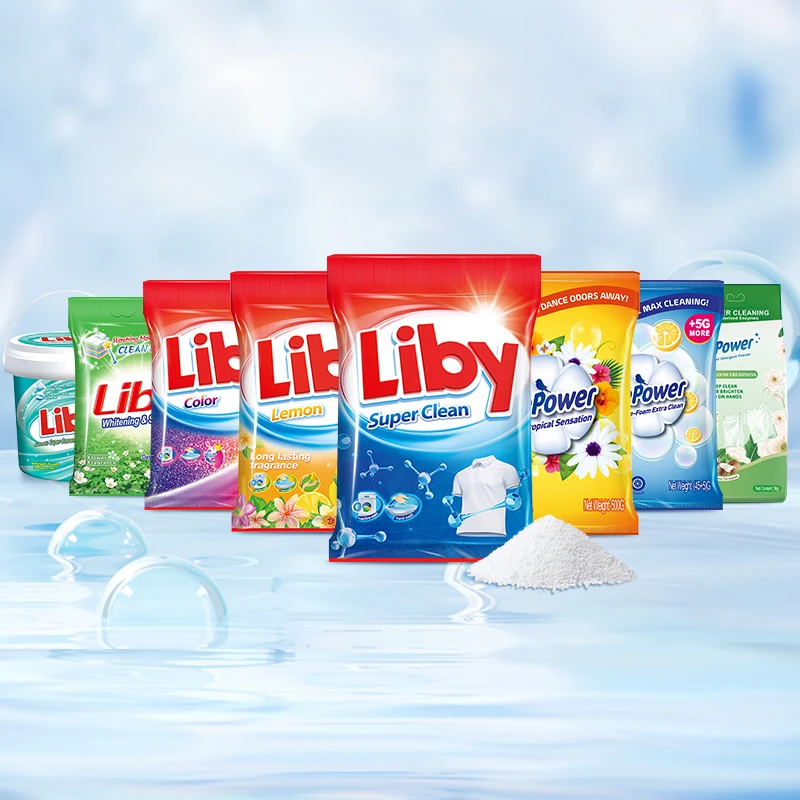 Liby bulk free sample factory wholesale OEM Factory wholesale 25kg High quality High Foam Detergent Washing Powder odm omo