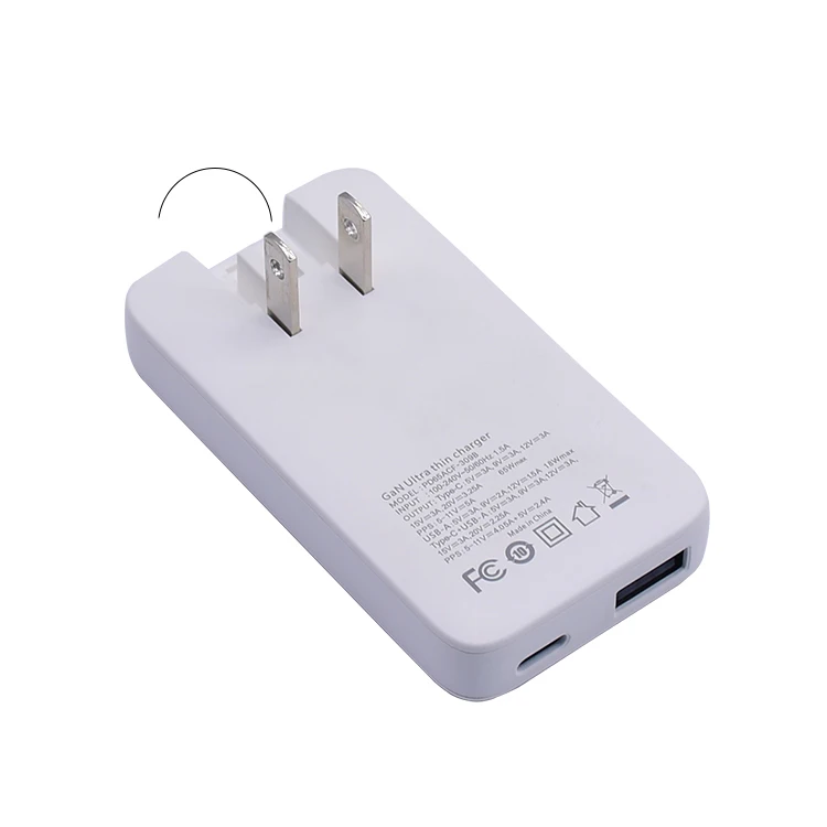 65W USB C Charger Material ABS+PC Input Voltage 100-240V Size  80*45*12MM/3.15*1.81*0.47Inch 20W Usb-C Power Adapters 3 Pin