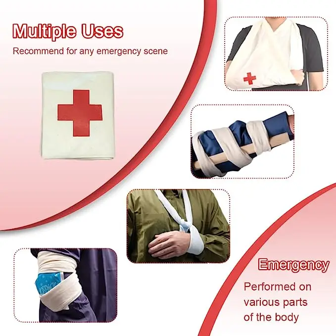 Emergency Triangular Bandages First Aid Fracture Splint Sling Wound Protect Dressing Band