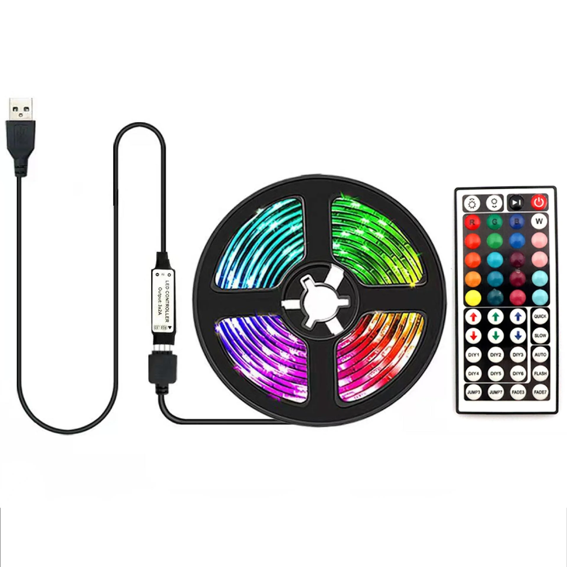 16.4FT Meters SMD 5050 Flexible Cuttable with Smart APP Remote Control RGB TV Backlight  LED Tape for TV Decoration
