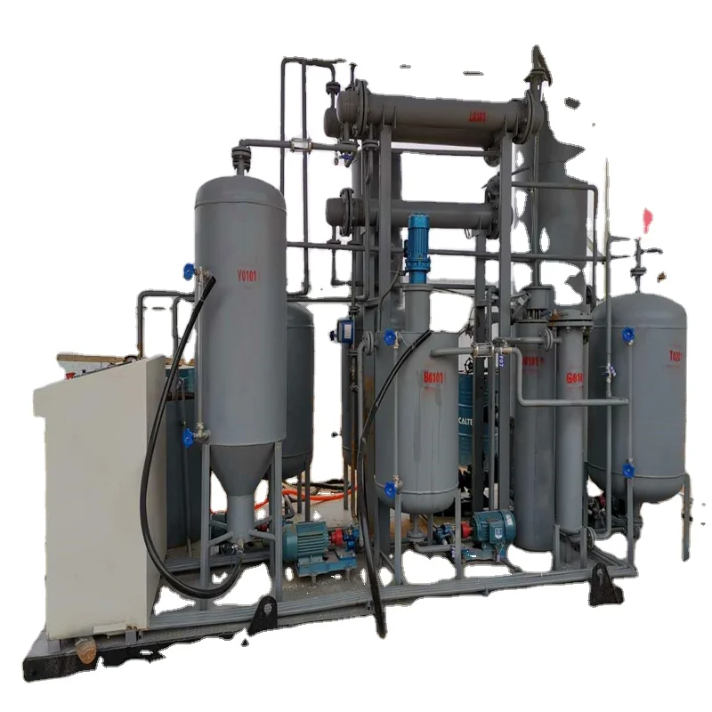 small capacity portable crude oil refinery with high yield output