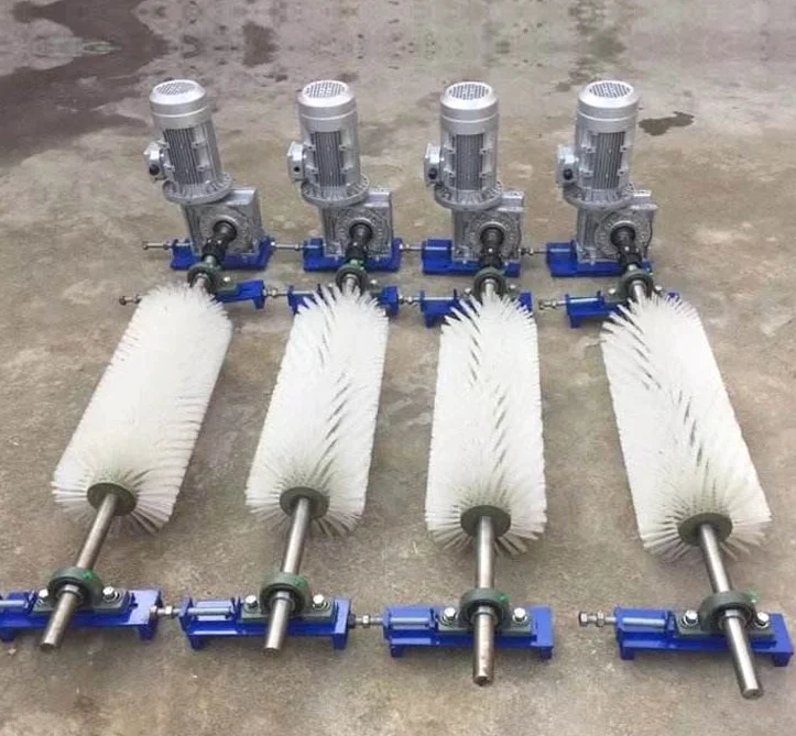 Factory Direct Sales rotary conveyor brush scraper cleaning roller brush for conveyor belt