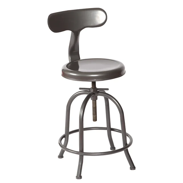 Wholesale China Stackable modern bar stools Vintage Industrial Dining Iron Metal Cafe Restaurant Metal base Chair