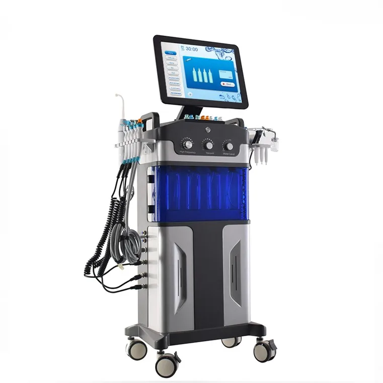 Hydro Oxygen Jet peel Skin Rejuvenation aqua Peel Machine 14 In 1 Skin Monitor Micro Hydra dermabrasion facial Beauty Machine