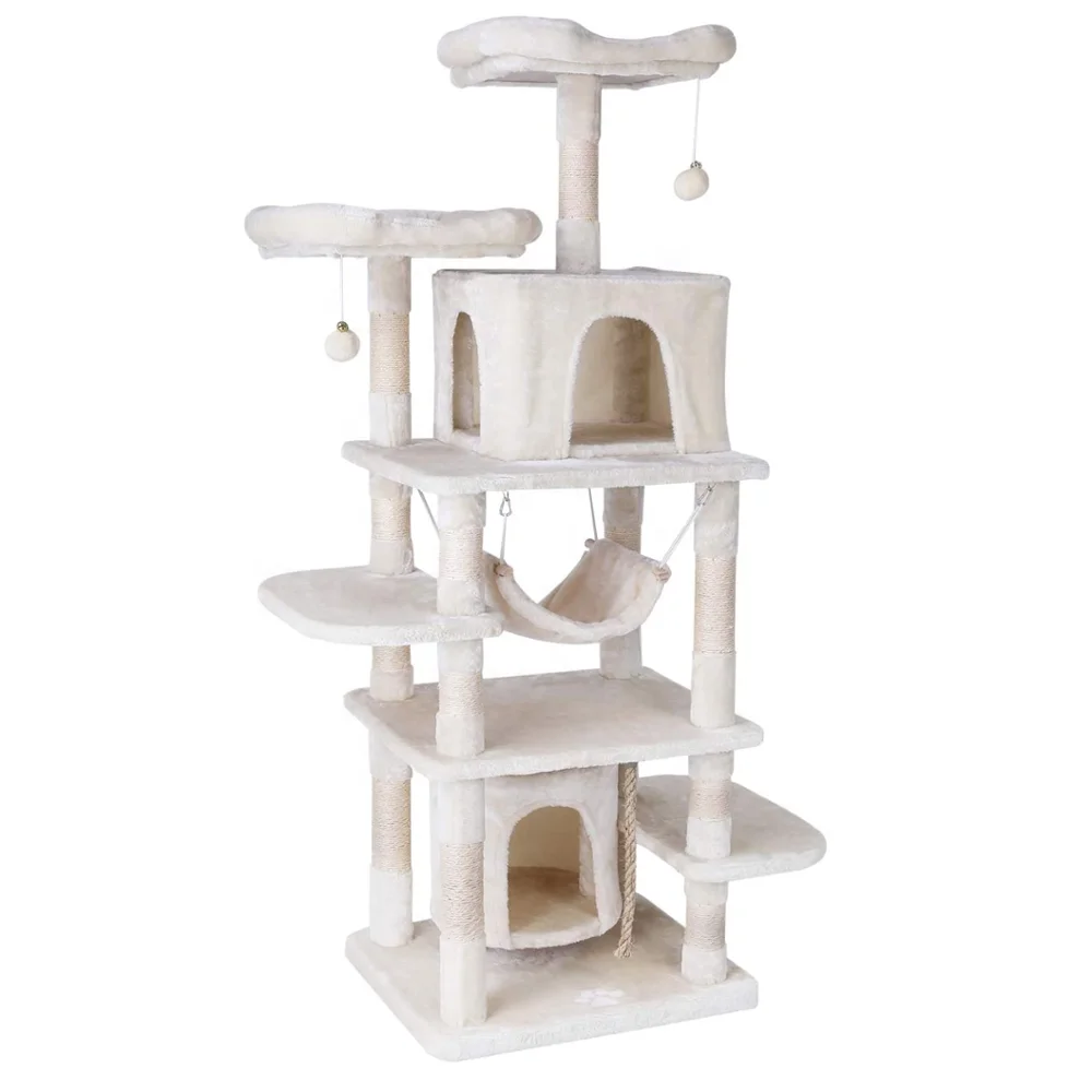Modern Scratching Lounge Furniture Post Sisal Toy Pet Luxury Cat Condo Tree