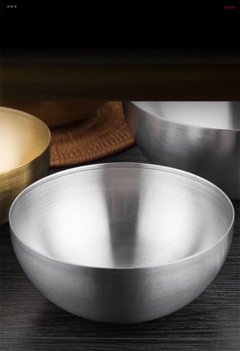 Food Grade Reman Bowl Stainless Steel Hotel Mixing Salad Bowl