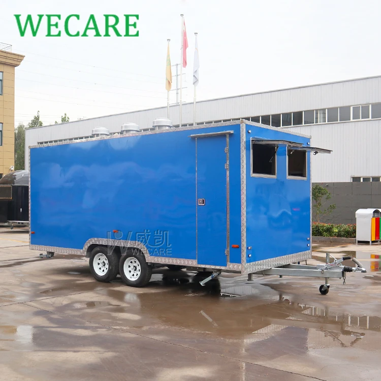 Wecare mobile restaurant bar kitchen food trailer foodtruck wood fired pizza oven beer food truck trailer