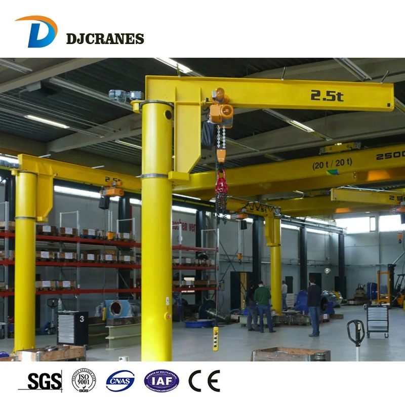 mount wall remote control 0.5-5 ton jib crane sale 1ton 2ton wall mounted jib crane with wire rope hoist