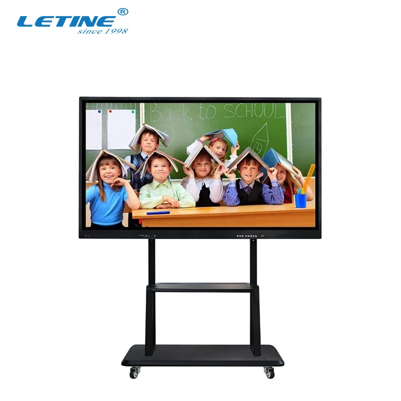 Best Price Android and Win Dual System Interactive Panel 75 inch 10 point Touch Interactive Flat Panel for Education