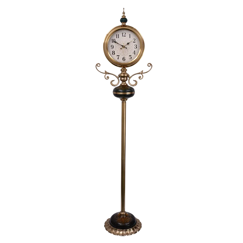 Роскошные креативные Металлические Вертикальные часы для гостиной, 12 дюймов, модные бесшумные напольные часы ручной работы из хрустального стекла