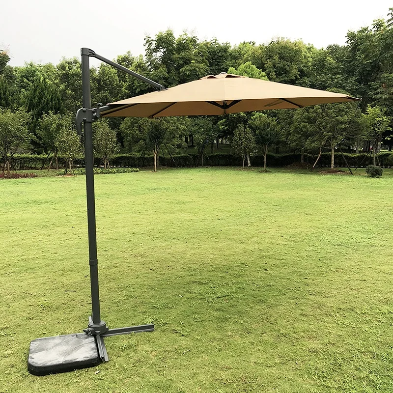 360 degree rotatable cantilever umbrella outdoor parasol garden umbrellas