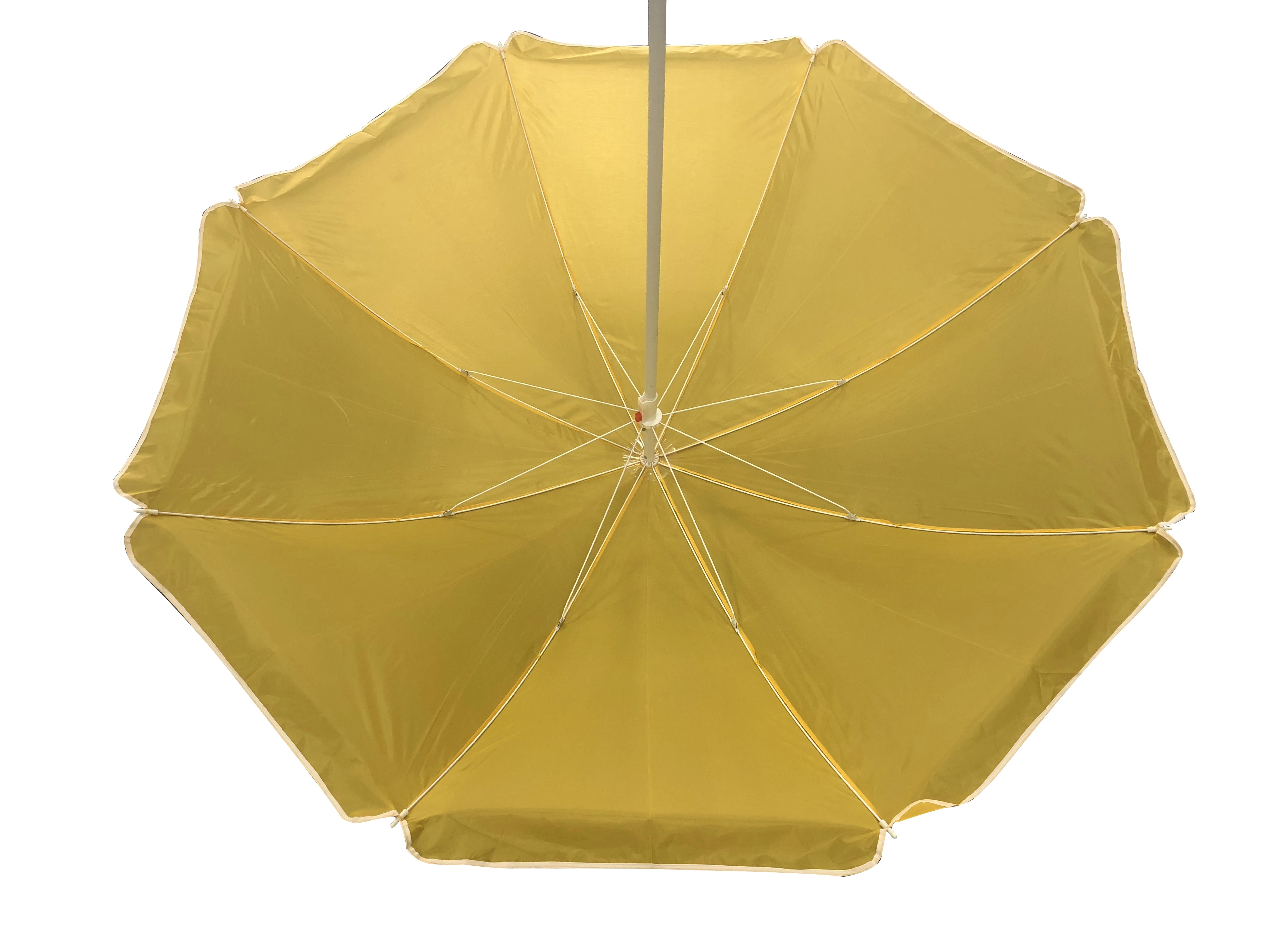 Portable 10 Fiberglass Rib UPF 50+ Sun Protection Polyester Steel Tilt Mechanism Manual Lift Beach Umbrella with Carry Bag