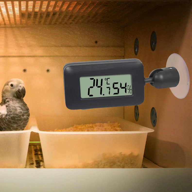 Mini LCD digital Pocket Thermometer Hygrometer Reptile Tank Temperature Humidity With Suction cup