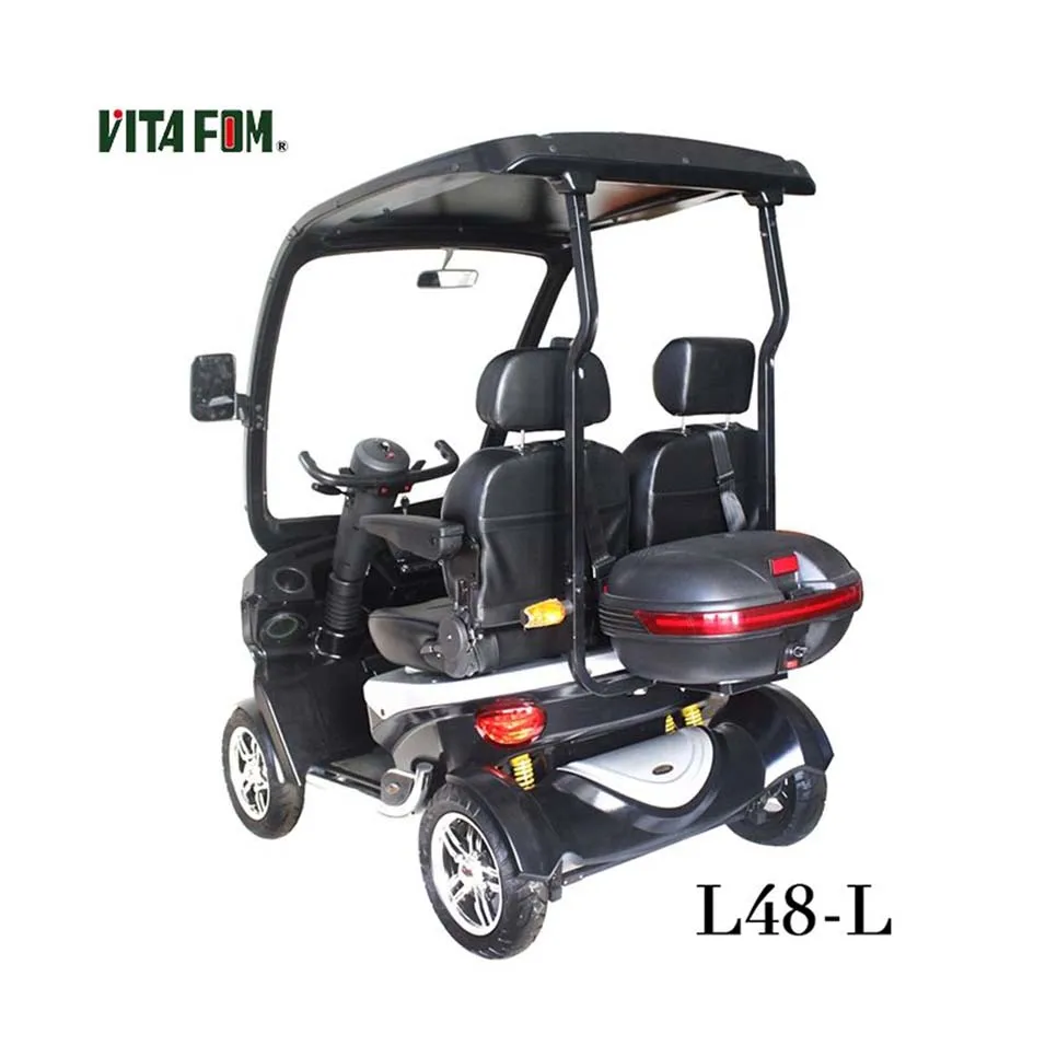 Price Cheap Chinese Golf Cart 1500W 4 Wheel 2 Seat Electric Mobility Scooters With Roof For Suitable Adults And Elderly