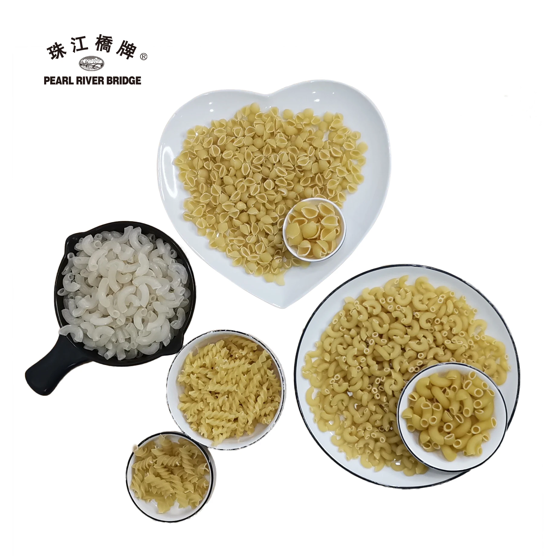 PRB белые макароны вкусные Заводская цена оптовая продажа итальянская лапша жемчужный речной мост