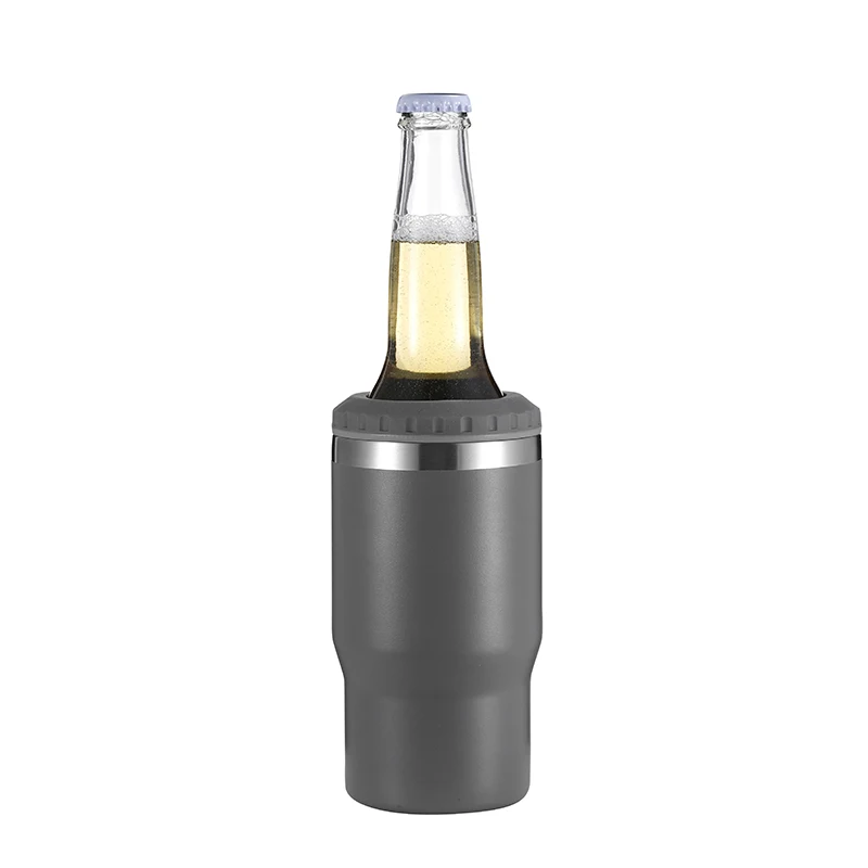 4 in 1 new product Portable Sublimation Custom Logo Insulated Stainless Steel Beer Can Cooler