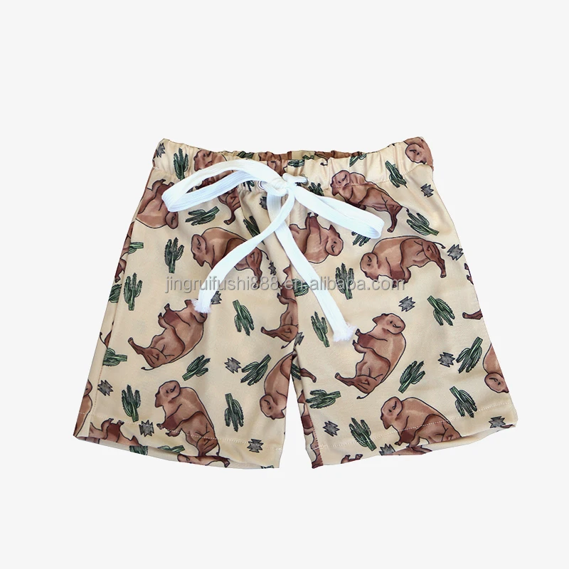 Kids Baby Boys Summer Swim Trunks Elastic Waist Drawstring Symbol Pattern Bathing Shorts For Boys And Dad