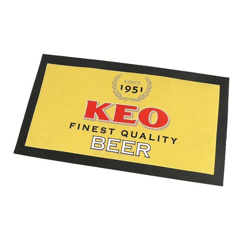 Heavy Duty Qualified Rubber Mats For Beverage Service Soft Nitrile Bar Runner Mat