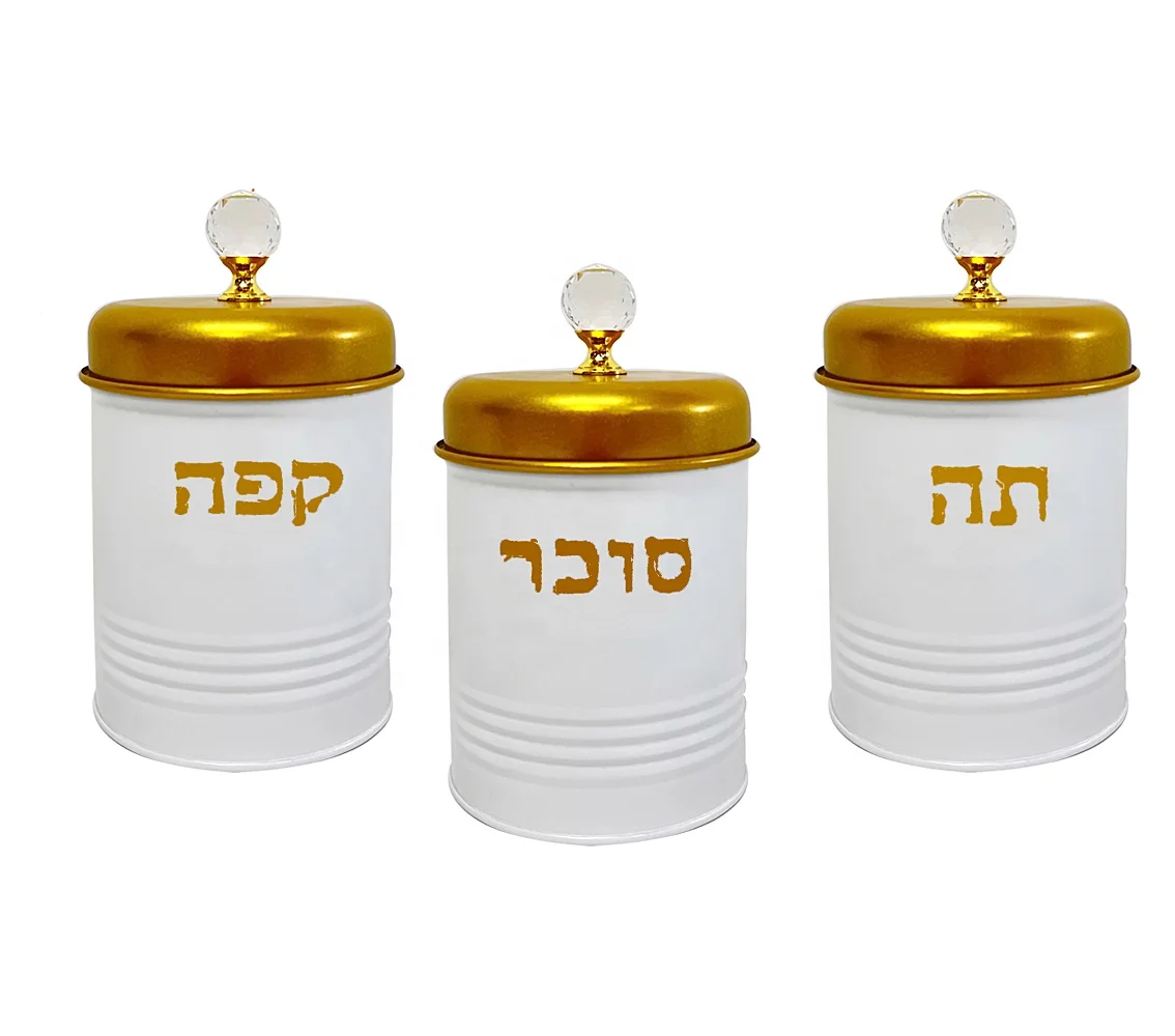 Israel Style Metal Bread box Food Storage Boxes & Bins Tea Coffee Sugar Canisters Sets For The Kitchen Steel Container Jars