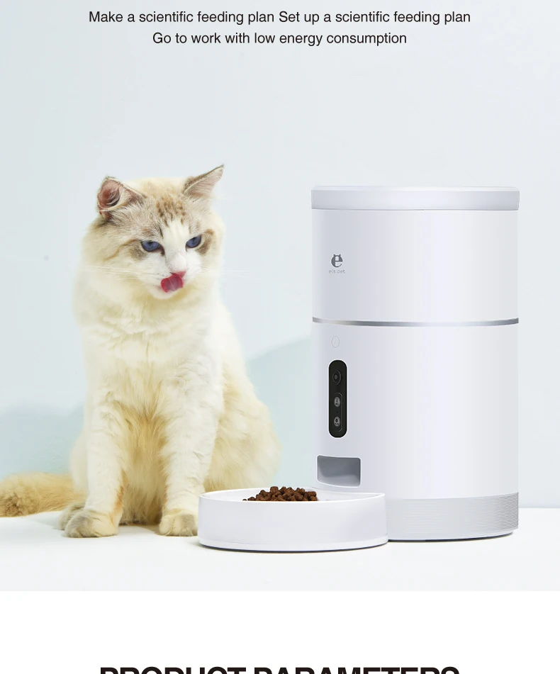 Amazon Top Seller 2021 Wholesale Custom Auto Microchip Wifi Smart Timer Slow Food Automatic Pet Feeder