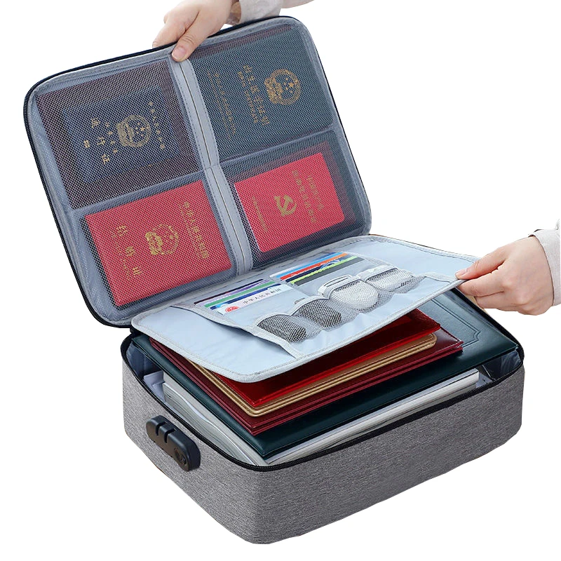 Wholesale Closure Zipper Filing Bag Portable Document Display Cases