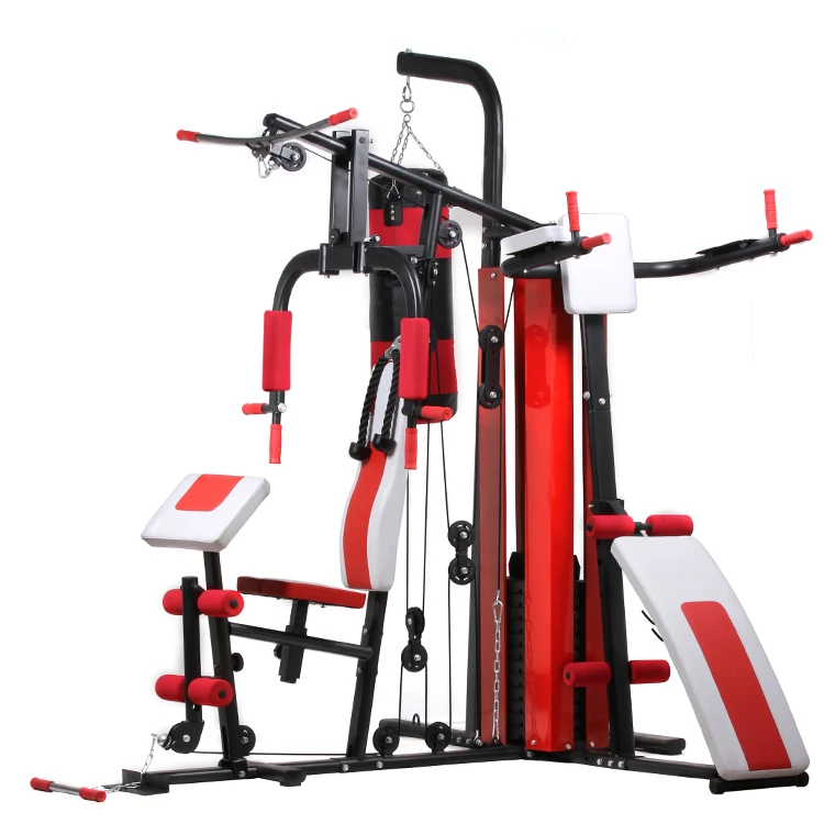 Whole Body Power Tower Fitness Single Multi Three 3 Station Home Commercial Gym Exercise Machine Multi Station with Bench Gym