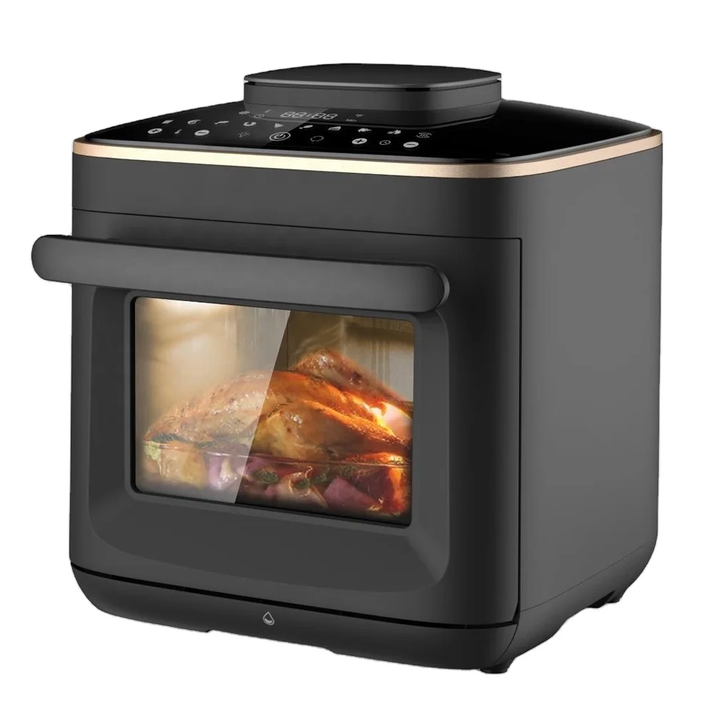 Hot air fryer with dual basket big capacity 10L Deep without oil baking cake /Rotisserie chicken Double Air oven