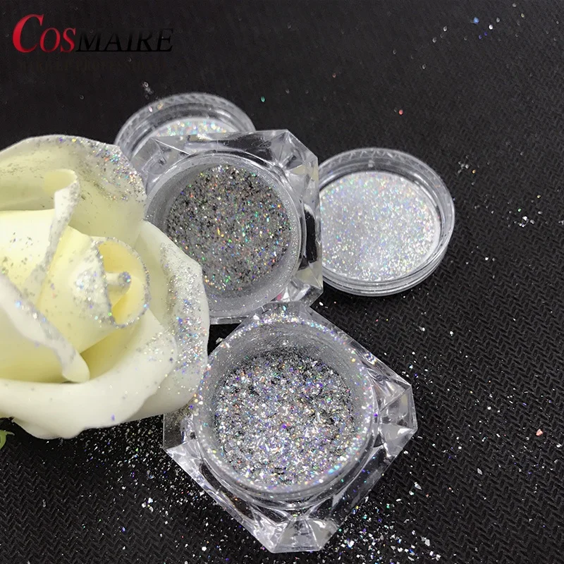 Holographic Pigment Powder Galaxy Holo Large Flakes for Nail Art