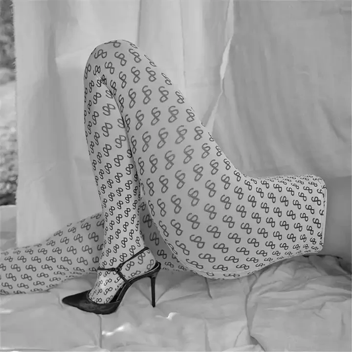 Customized Printed Pantyhose Custom 360 Digital Print Stockings Women Large Size Seamless Tights