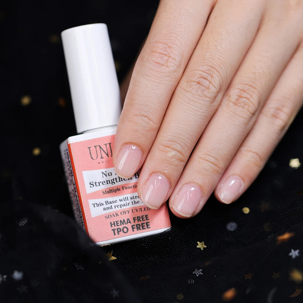 Unigel Wholesale Nail Salon HEMA Free No Fiber Strengthen Extension Soak Off UV Base Gel Polish