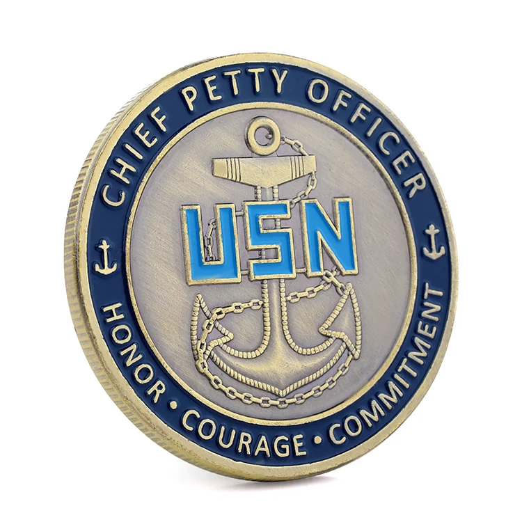 Cartoon mariner Popeye commemorative coin USN copper plate military coin US Navy commemorative coin