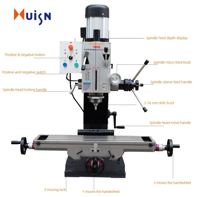 HUISN ZX45G Factory Direct Sell Well Screw Drilling and Milling Machine Mill Drill
