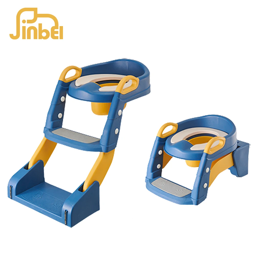 Jinbei kids potty pot chair kids folding toilet seat trainer with steps