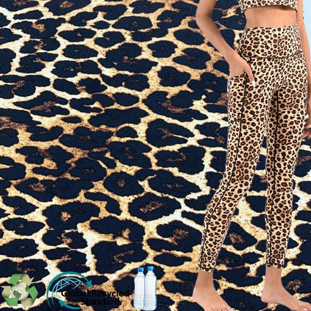 Top High Quality Nylon Polyester Tren-blended Single Jersey Spandex Leggings Fabric Spandex Material For Sports Wear Yoga Wear