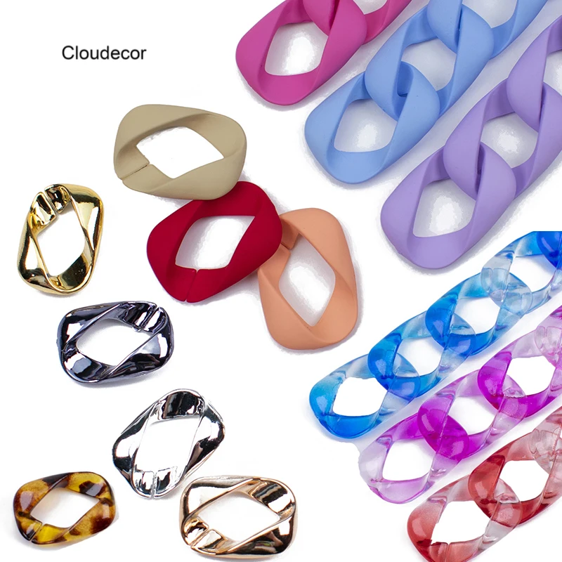 Новые матовые прозрачные акриловые бусины «сделай сам» из звеньев цепи для сережек ожерелий браслетов изготовления цепочек бусины для сумок очков цепочка для золота