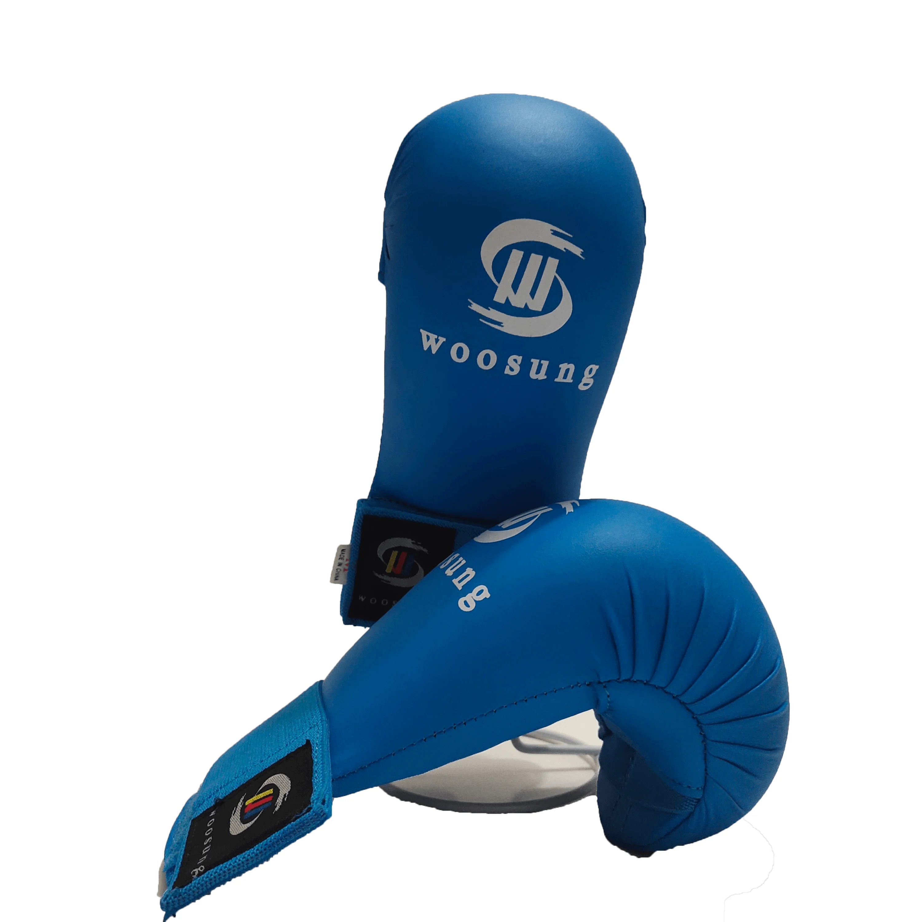 Woosung wkf approved karate pair blue karate gloves