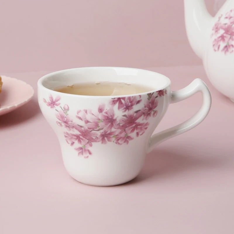 SU92 Wholesale Porcelain High End Ceramic Afternoon Coffee Cup And Saucer Tea Set