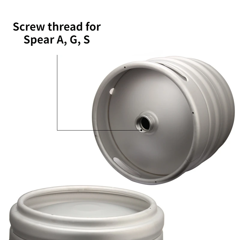Large Capacity 30L Beer Keg 304 Stainless Steel European Standard Beer Barrel EURO KEG