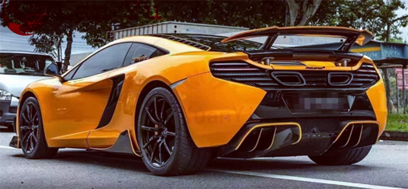 For McLaren MP4-12C 625c 650S carbon fiber RZ style rear diffuser body kit front bumper side skirts