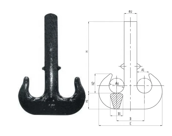 Kenancranes 5ton 10 ton Forging Double Safety Pulley Hooks For Cranes