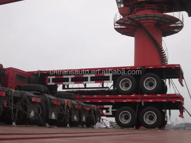2 Axle Hot Sale Lowbed Curtain Side Wall Cimc Flatbed Semi Trailer